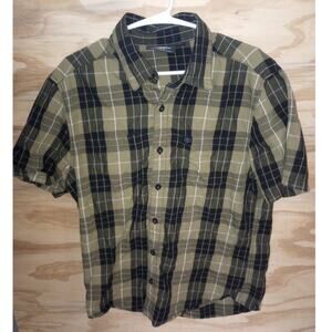 Harley Davidson Plaid Polo Button Up Medium